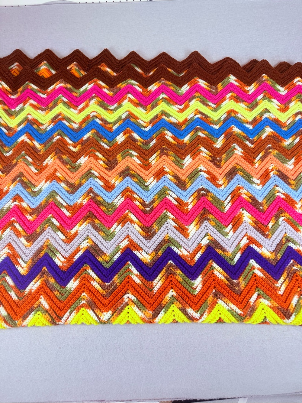 Crocheted afghan. 64x46